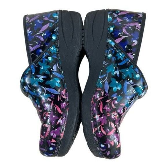Dansko XP Women Professional Clogs 38 (US size 7.5-8) Multicolor Floral Leather - Picture 5 of 13